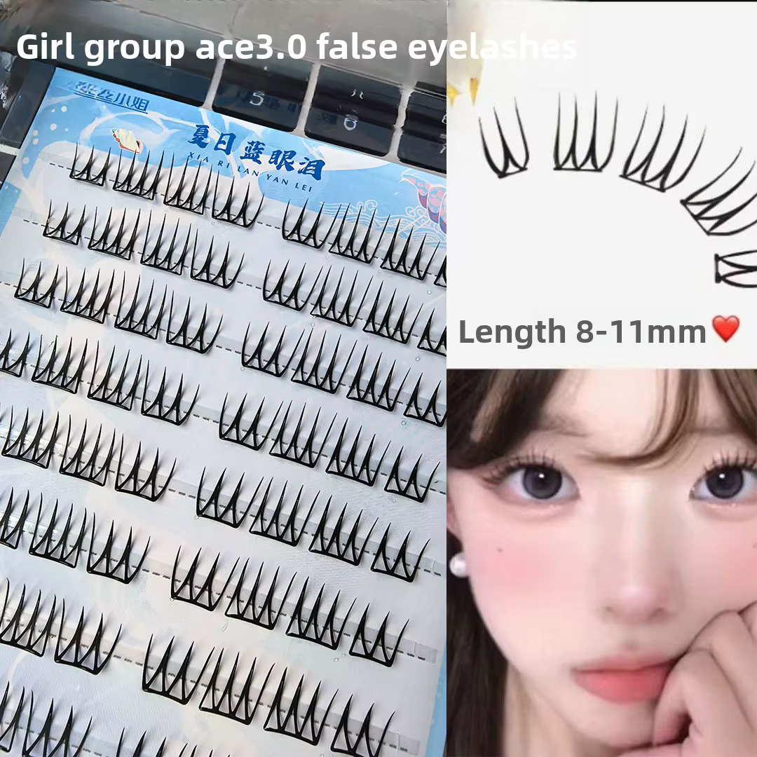 Faux cils sans colle, bandes de cils en forme de U