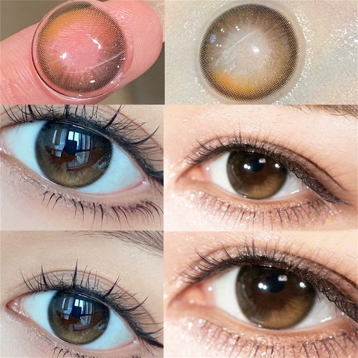 Lentilles de contact annuelles Morningcon Monday marron pour les yeux
