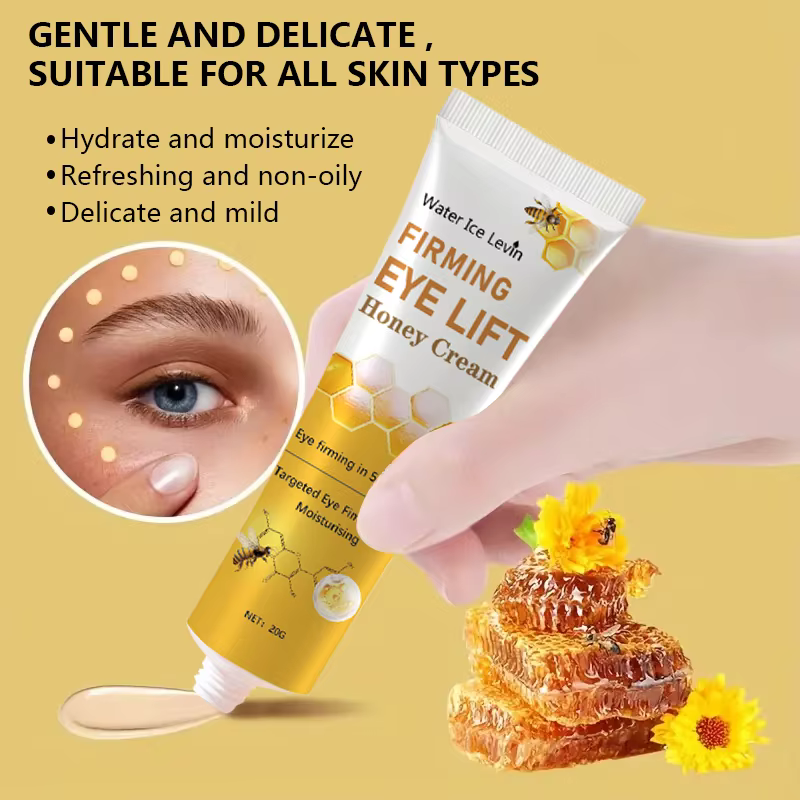 La crème pour les yeux au miel éclaircit les cernes