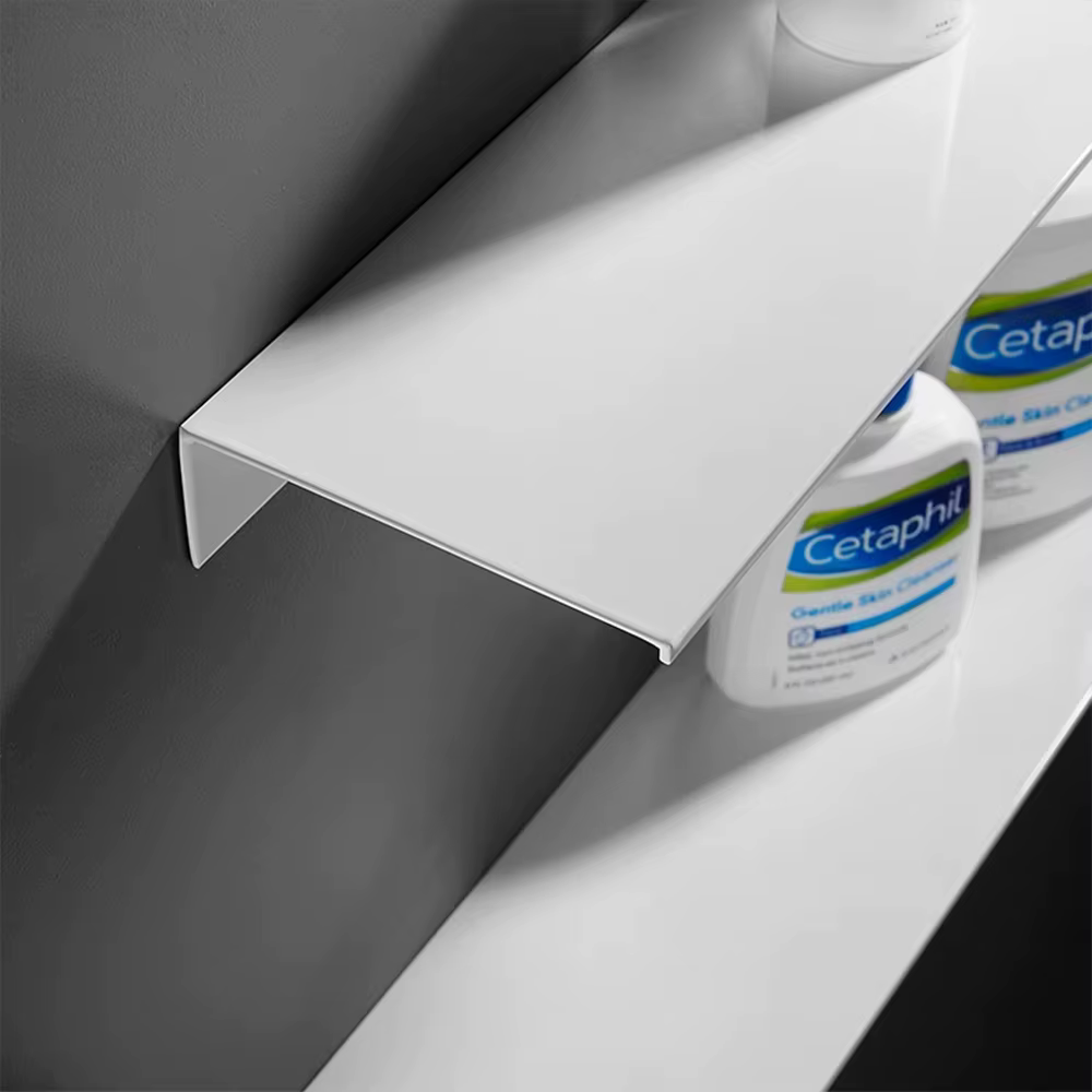 Étagères flottantes en alliage d'aluminium pour salon, perçage, décoration de chambre à coucher, étagères murales, support de rangement pour salle de bain