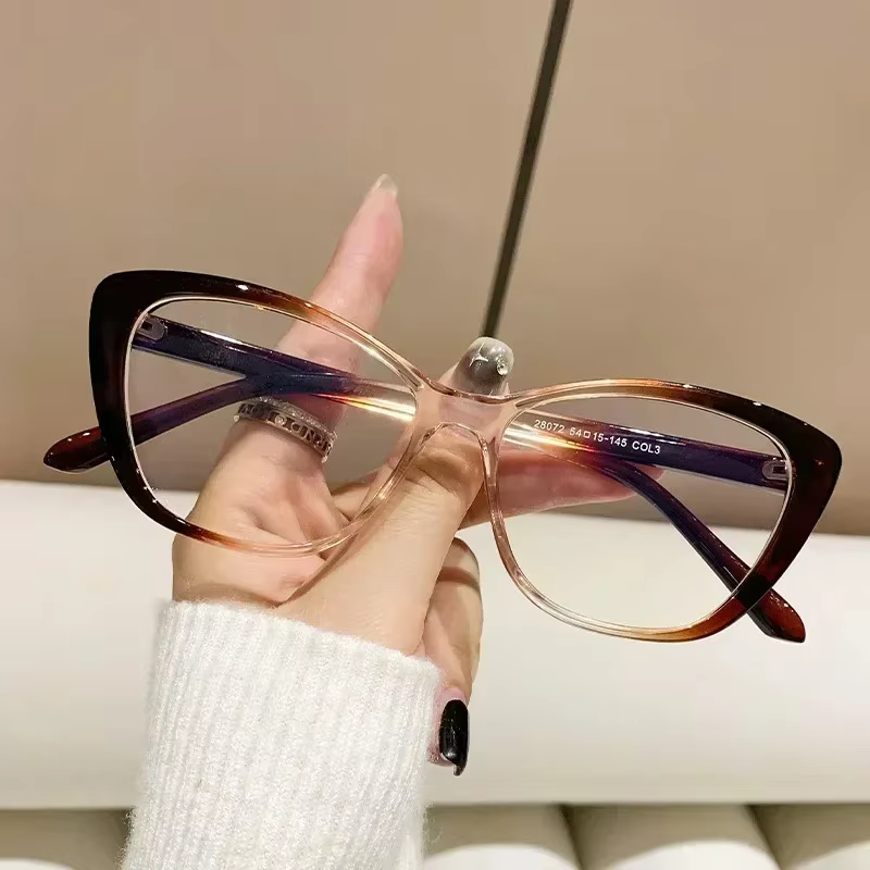 Lunettes de vision de près ultra-légères pour femmes, lunettes de myopie œil de chat, anti-lumière bleue, lunettes d'ordinateur, dioptrie 0 à-3.0, mode