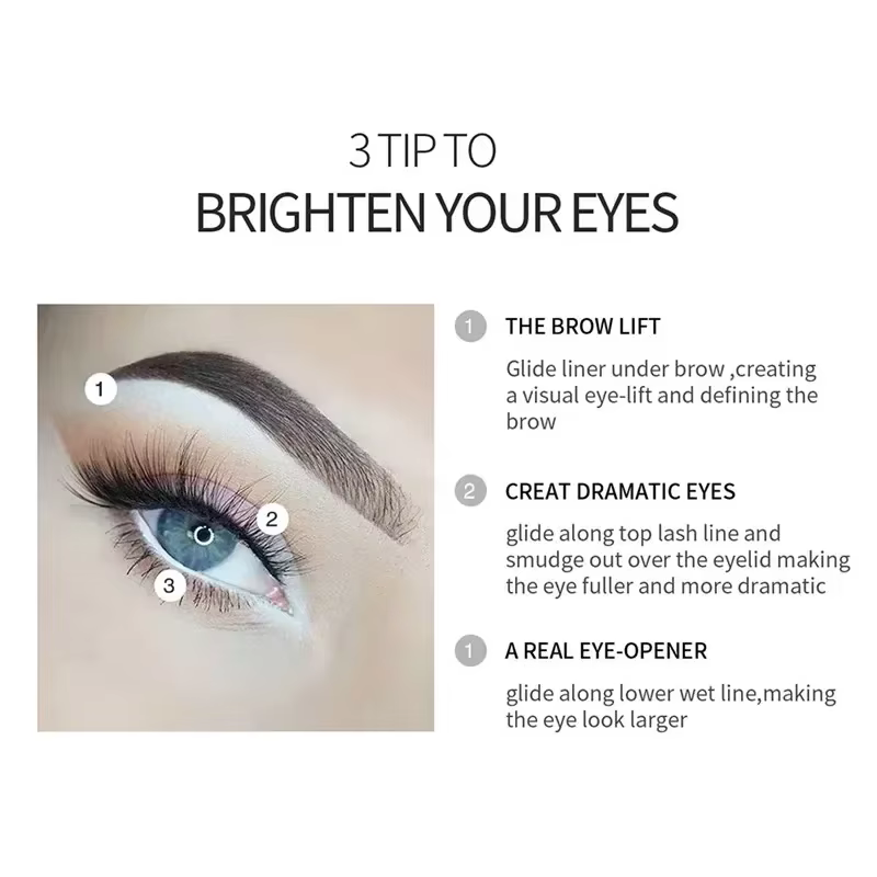 Eyeliner blanc, maquillage durable