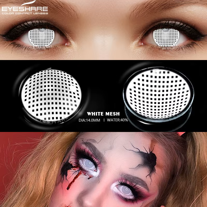 EYESHARE 2 pièces/paire Halloween lentilles de Contact colorées Anime Cosplay yeux