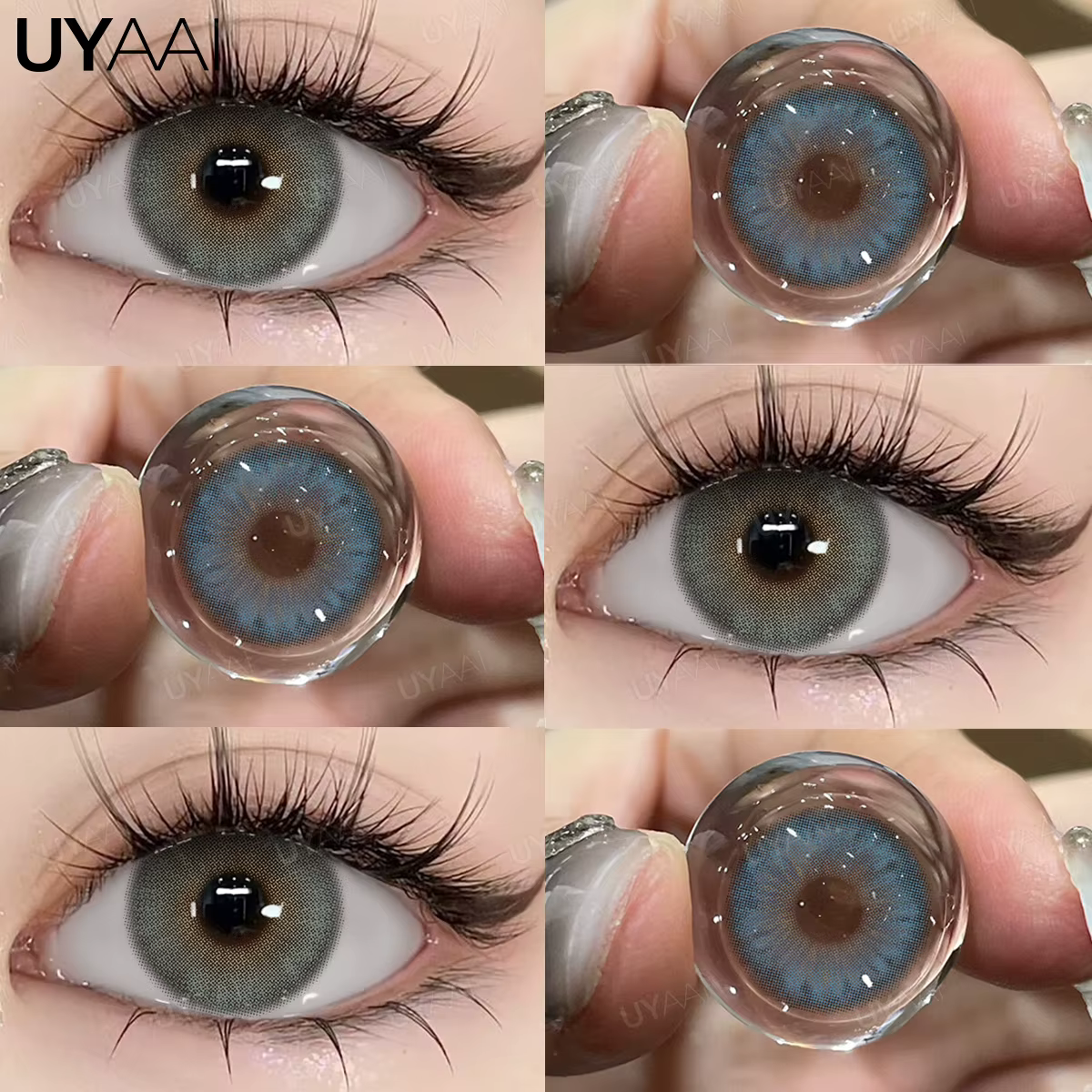 Lentilles de contact colorées UYAAI : bleues