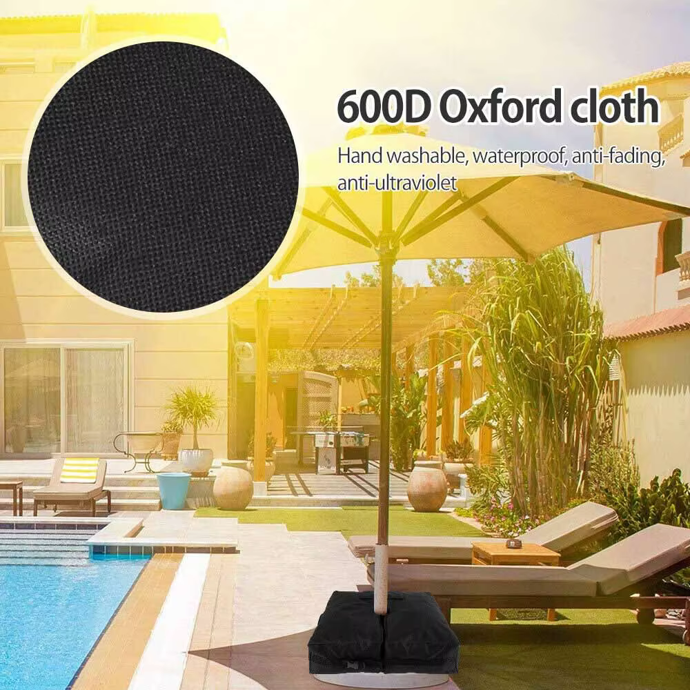Accessoires de tente de fête extérieure coupe-vent : Base de parasol amovible avec sacs de sable fixes