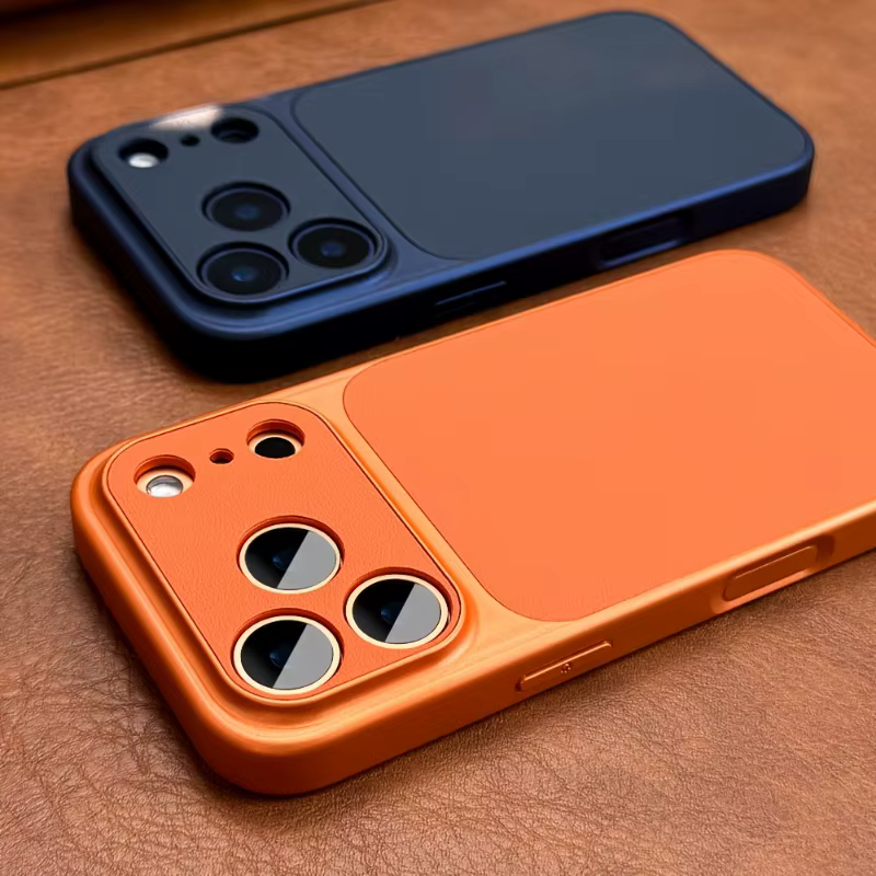 Nouvelle Coque de Téléphone Rétro Orange Luxueuse pour iPhone 17 Air 16 15 14 13 17 Pro 17 Pro Max – Étui Souple et Rigide