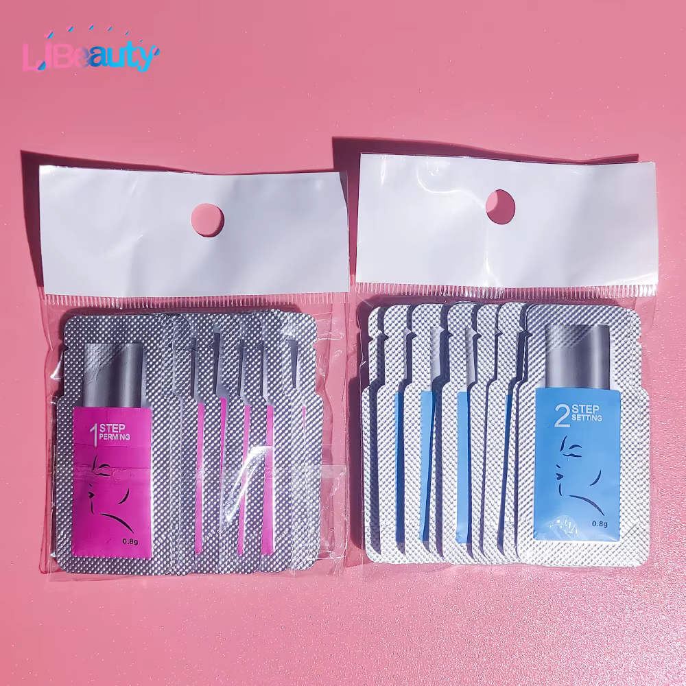 Libeauty 10/20/30 pièces 0.8 g/sac Sachet Kit de levage de cils Lotion de permanente