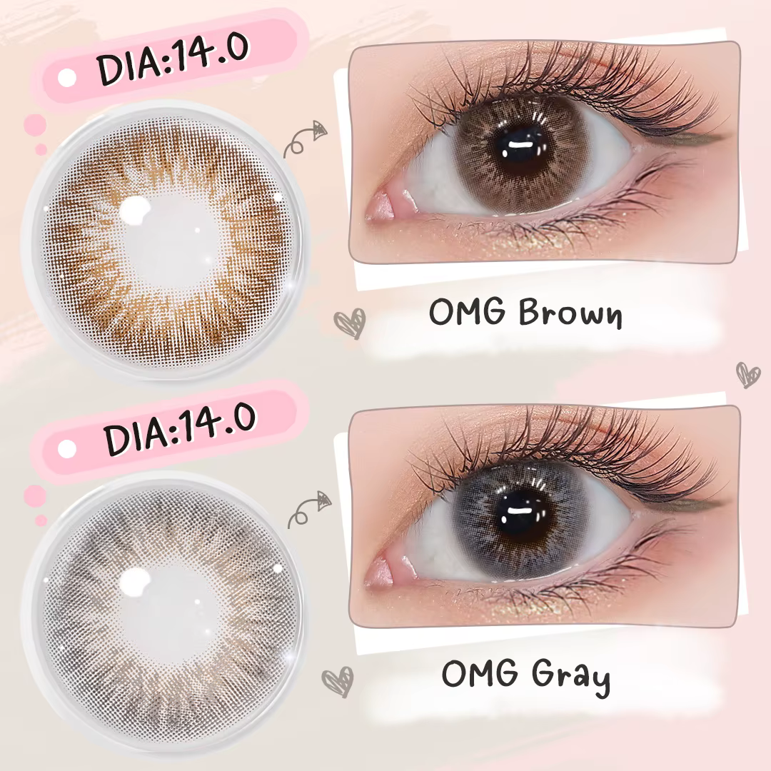 (0.00~-6.00) MAGISTER Lentilles de contact graduées à effet agrandissant 16 mm avec dioptries Noir/Marron Cosmétiques