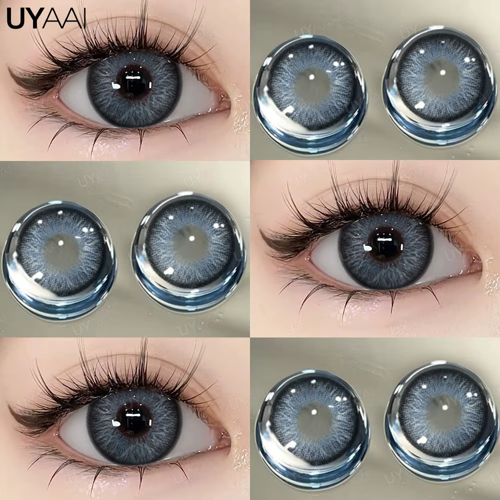 UYAAI 1 paire de contacts pour les yeux bleus élèves de couleur verte