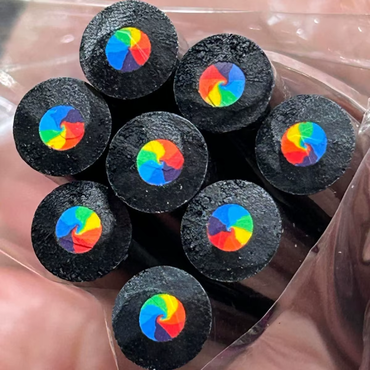 Crayons de couleur arc-en-ciel, 7 couleurs, nickel é concentrique, cadeau pour enfants, crayons de couleur, art, peinture, dessin