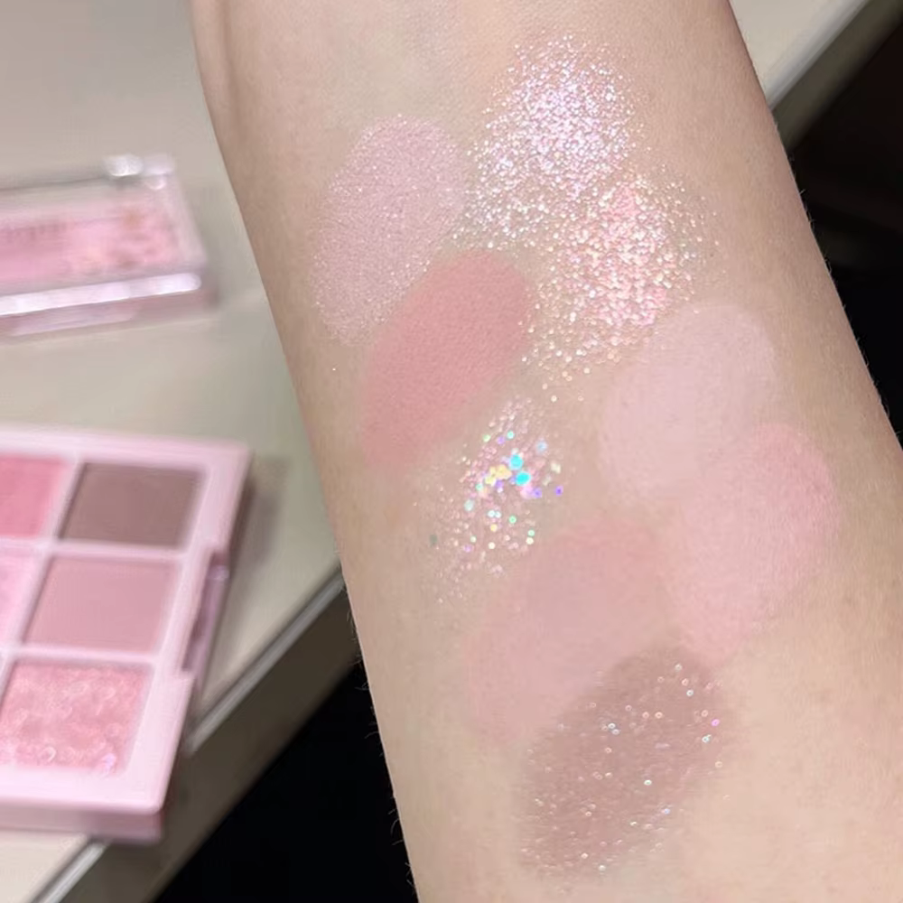 Palette de fards à paupières rose Sakura 9 couleurs