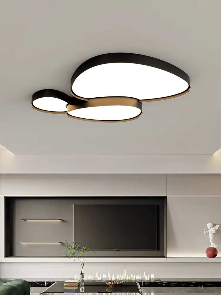 Salon lampe plafonniers chambre salle à manger lampes simple nordique moderne noir blanc lampe à LED maison lampe décorative