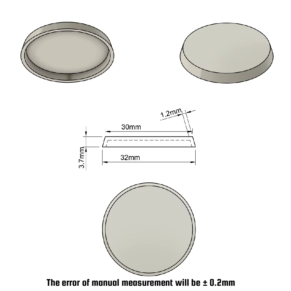 Bases rondes en plastique de 32 mm pour miniatures de Warhammer et jeu de société