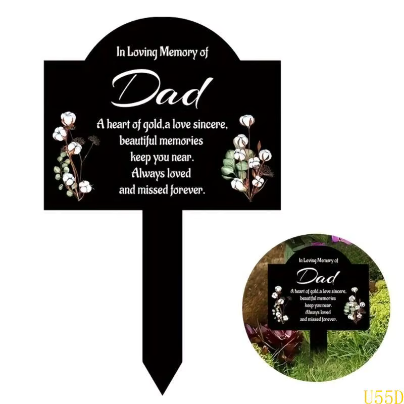 U55d Cemetery Mom Dad Dad Memorial Grave Marker pour hommages Belle décoration du cimetière