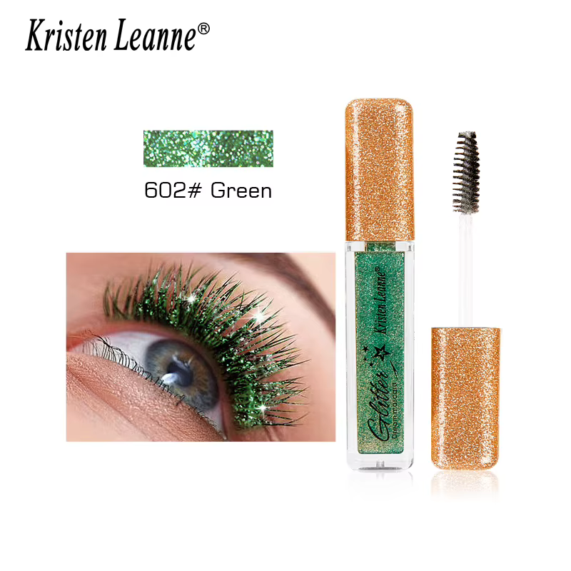 Mascara à paillettes or Rose