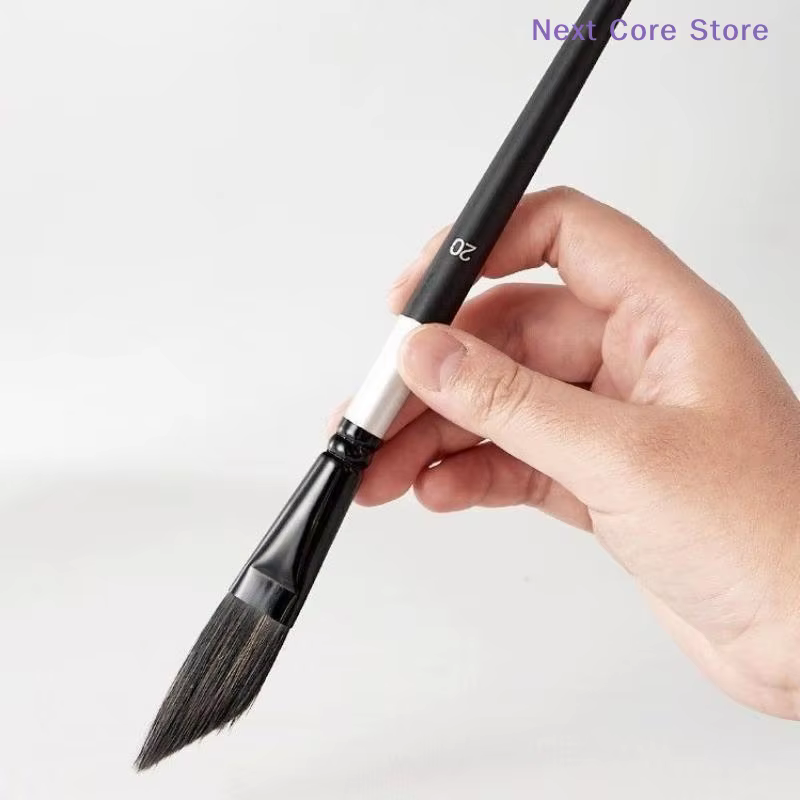 [NC] 1/4 pièces Pinceaux de dessin artistique peints à la main, Pinceaux à fil métallique, Pinceaux à gouache en forme de couteau, Stylos d'aquarelle, Stylos de peinture à l'eau [NC]