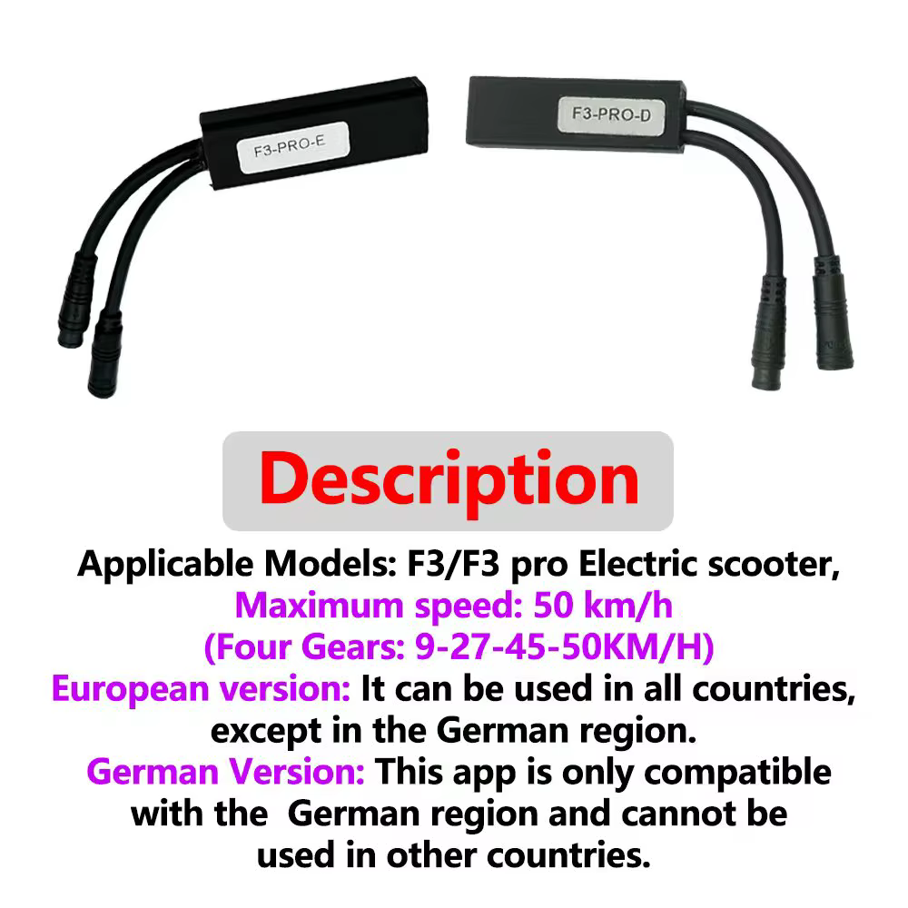 Câble de déverrouillage de vitesse, limiteur de vitesse 9-27-45-50KM/H pour scooter Nine&botts F3, limiteur de vitesse, régulateur de vitesse, F3 Pro, quatre vitesses