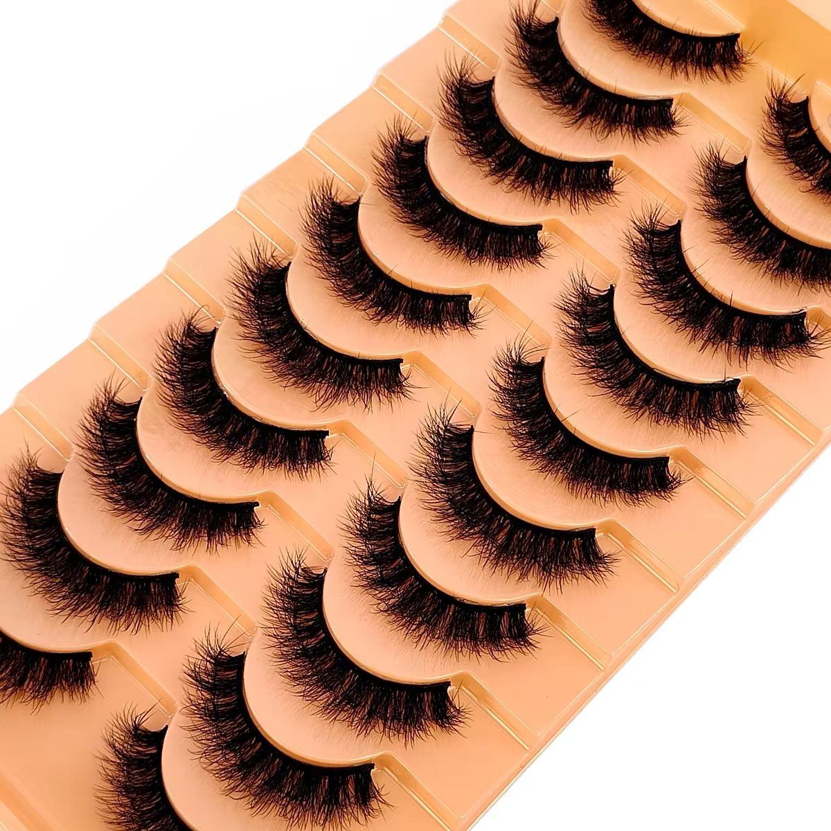 AMSDCN 10 paires de faux cils en vison synthétique faits à la main