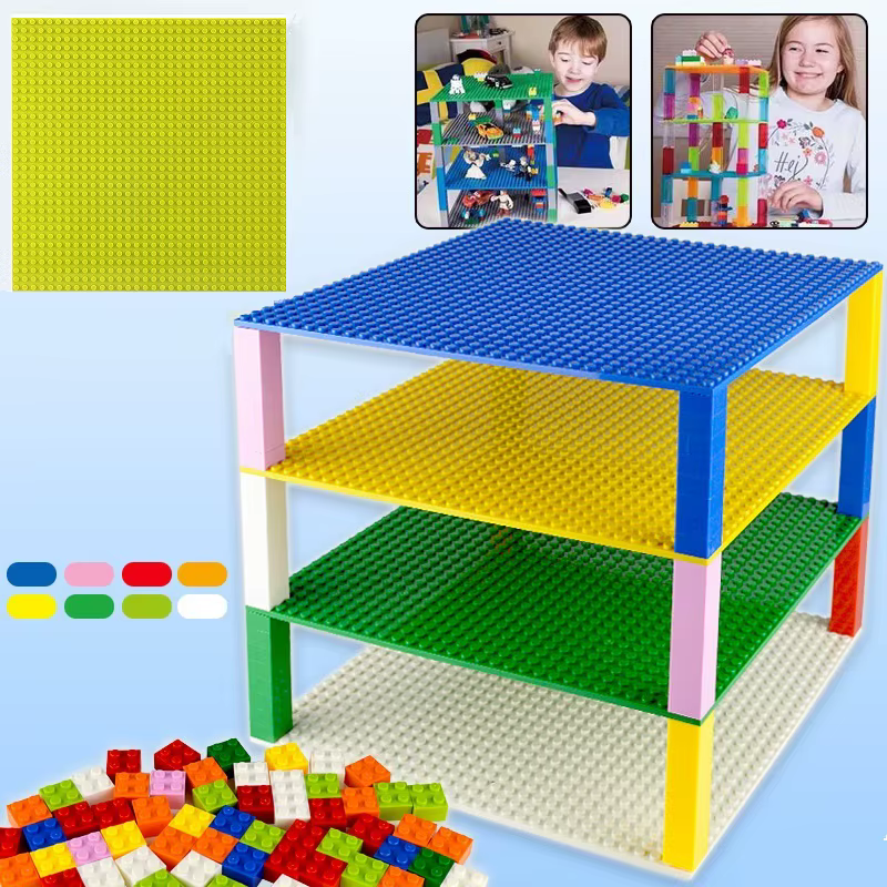 Plaques de Base classiques briques en plastique Double face 16*32 32X32 points blocs de ville plaque de Base pièces de bricolage jouets de planche cadeau pour enfants