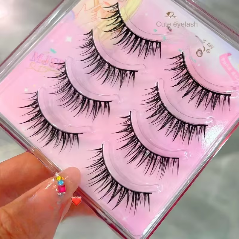 Manga faux cils épais grappes