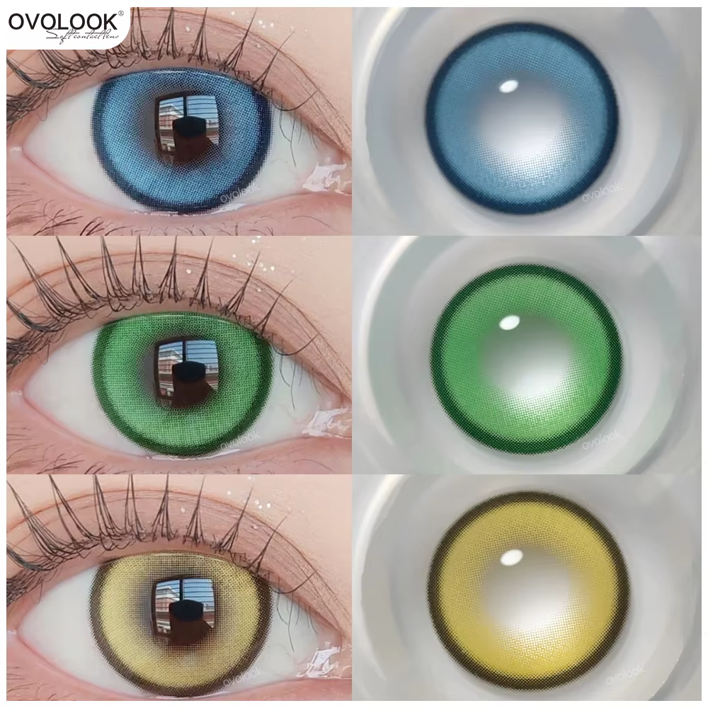 2pcs/paire Cyber Series Big Pupils Halloween Lentilles de Contact Colorées pour le Maquillage Yeux Lentille Marron