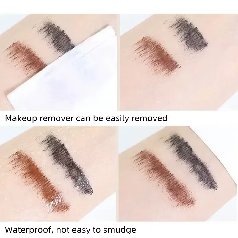 Mascara à cils imperméable sans taches marron naturel Curling brosse Fine