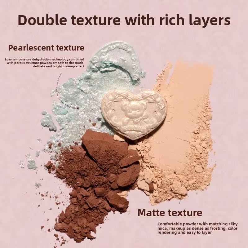 Flower Knows SWEETIE BEAR Palette de maquillage pour les yeux hautement pigmentée ombres à paupières longue durée finition mate scintillante Kit cadeau cosmétique
