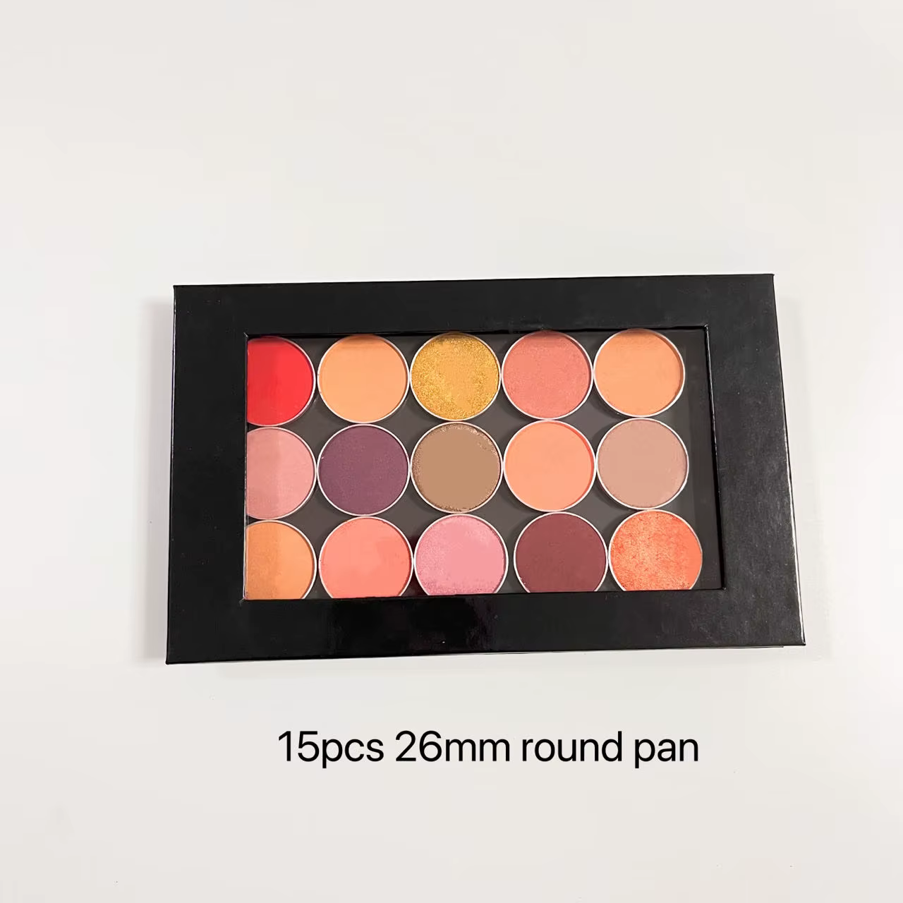 Palette de fards à barrage en carton africain magnétique noir plus profond avec fenêtre transparente