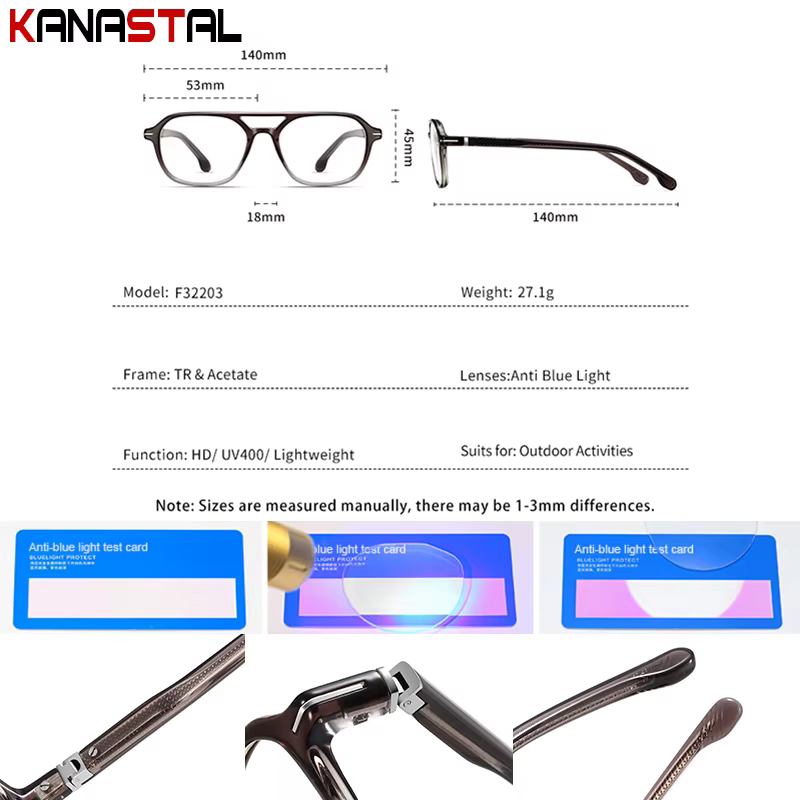 Lunettes de lecture anti-lumière bleue avec verres optiques CR39, montures en acétate pour hommes et femmes, lunettes de vue pour myopie, lunettes d'ordinateur