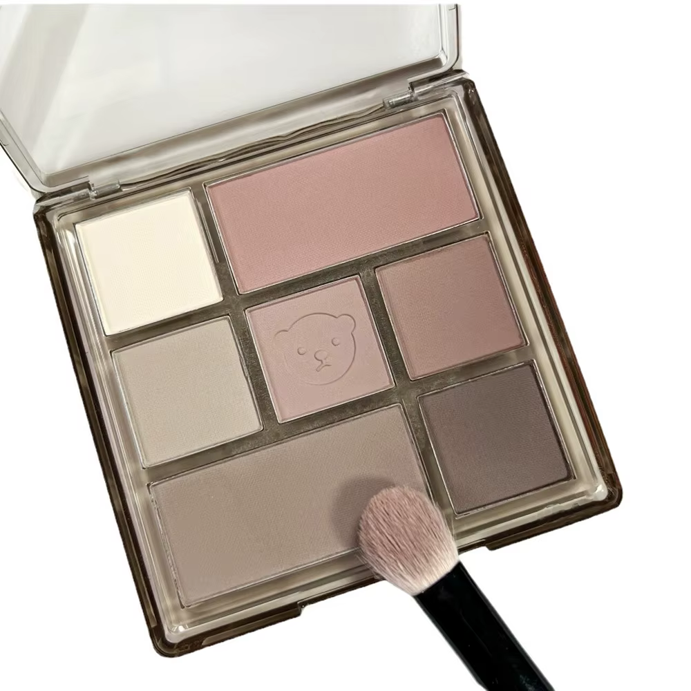 Nouveau plateau d'ombre à paupières 7 couleurs Palette de faible Saturation entièrement mat coréen maquillage des yeux