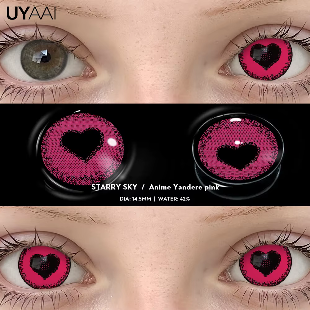 UYAAI 1 paire yeux de chat lentilles folles