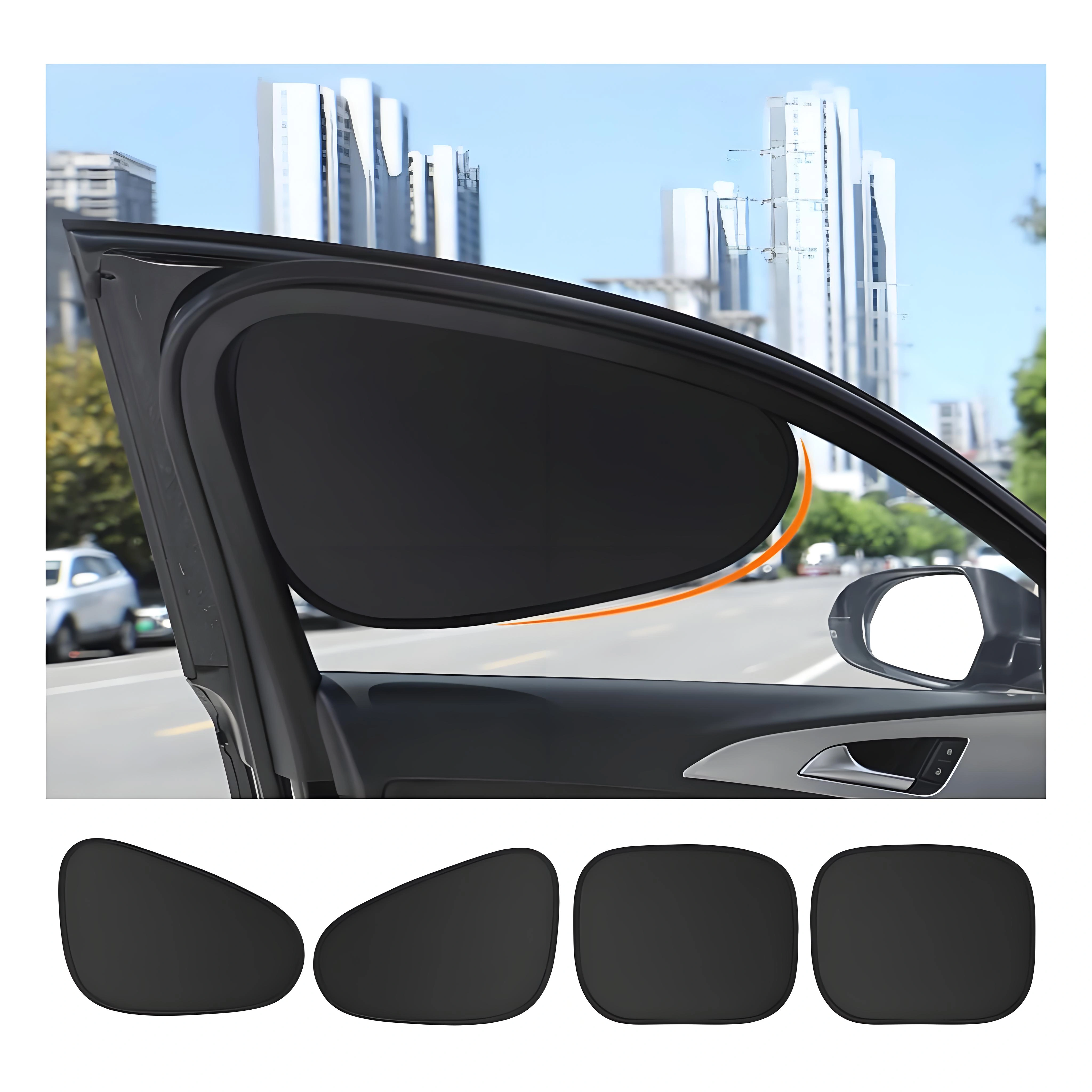 Pare-soleil électrostatique pour fenêtre latérale de voiture, rideaux pare-soleil à 4 couches, Anti-éblouissement, bloqueur UV, bloqueur interne automatique 99.9% UV, nouvelle collection
