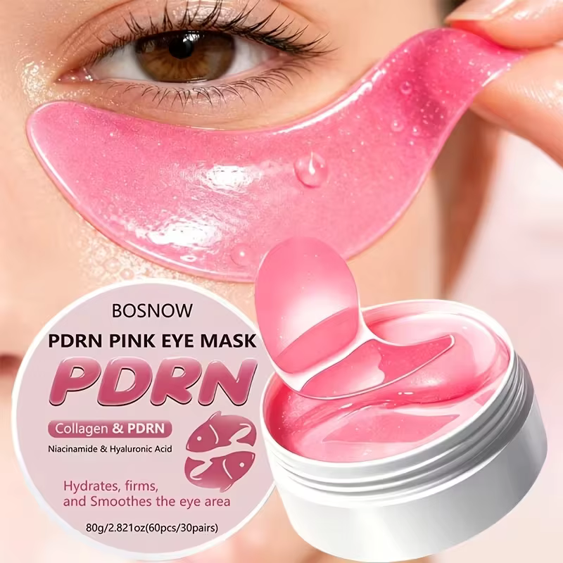 60 Patchs Oculaires en Gel Pn Pink, Patchs sous les Yeux - Hydratation Profonde, pour une Apparence Raffinée, avec une Puissante Expérience Hydratante et Rafraîchissante, les Patchs Oculaires en Gel A