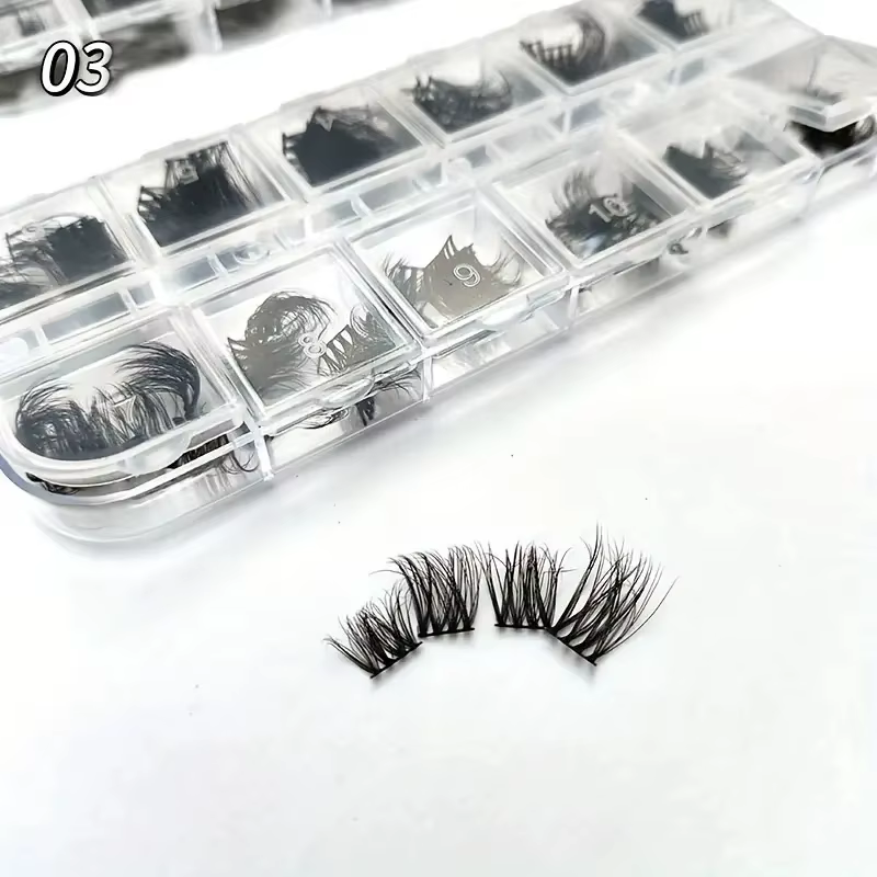 Faux cils DIY 120 grappes moelleuses - boucles dramatiques en forme de C