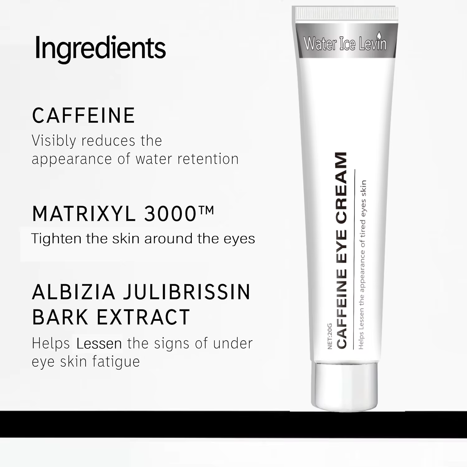 Crème pour les yeux à la caféine : Aide à réduire la fatigue et à améliorer l'apparence