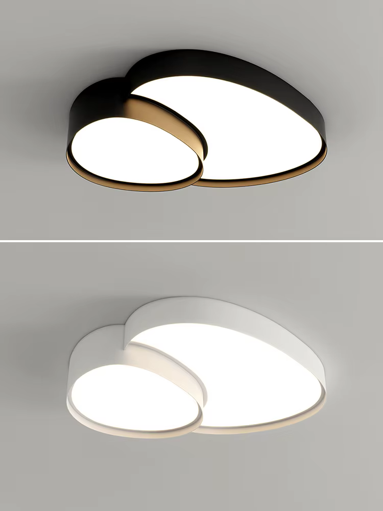 Salon lampe plafonniers chambre salle à manger lampes simple nordique moderne noir blanc lampe à LED maison lampe décorative