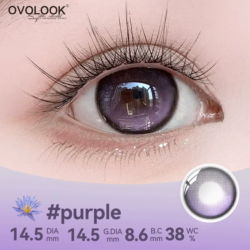 OVOLOOK - 2 pièces/paire Lentilles de contact colorées de style coréen pour les yeux