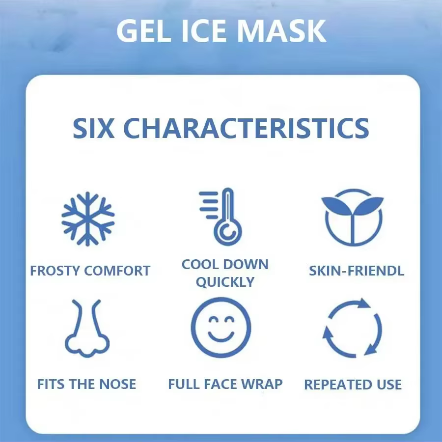 Masque rafraîchissant pour le visage, masque pour les yeux en Gel, Pack de glace, thérapie chaude et froide en PVC, outil de soins de la peau, masque facial en Gel raffermissant pour la peau, masque d