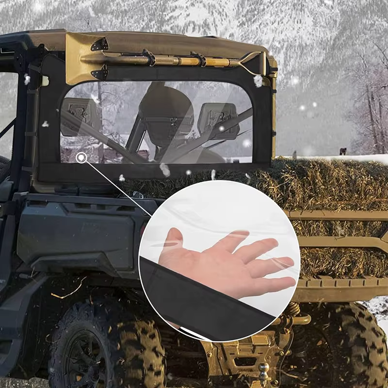 Pare-brise arrière souple en PVC anti-poussière pour Can-Am Defender HD 5 7 8 9 10 HD5 HD7 HD8 HD9 HD10 Max DPS XT 6x6