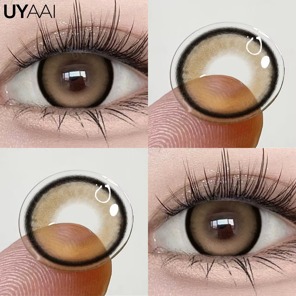 UYAAI 1 paire 0 ~ 600 degrés de myopie lentilles de couleur des yeux