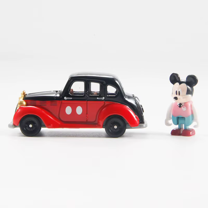 Voiture miniature en alliage moulé sous pression TAKARA TOMY Dream Tomica Disney Dream Star Mickey Mouse Classic Retro Roadster avec figurine miniature