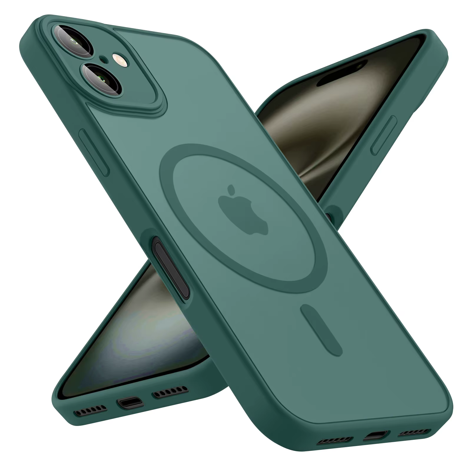 Coque de téléphone givrée de luxe, étui magnétique Transparent mat Magsafe pour iPhone 17 16 15 14 13 12 11 Pro Max Plus 17 Air 16e