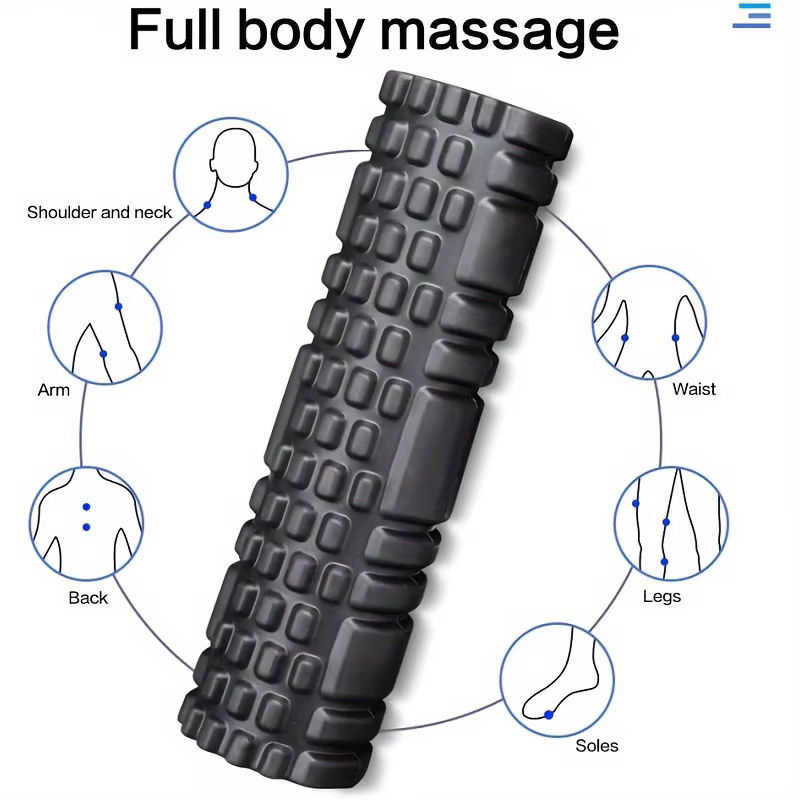 Rouleau en mousse, rouleau musculaire en EVA pour le yoga, le Pilates, les exercices du dos, la physiothérapie 30 x 8 cm