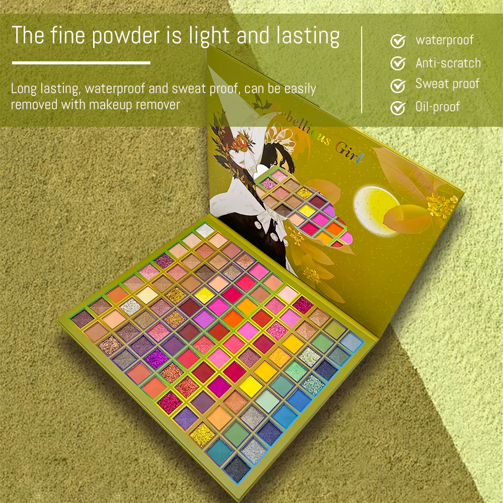 Plaque de maquillage pour les yeux arc-en-ciel 99 couleurs