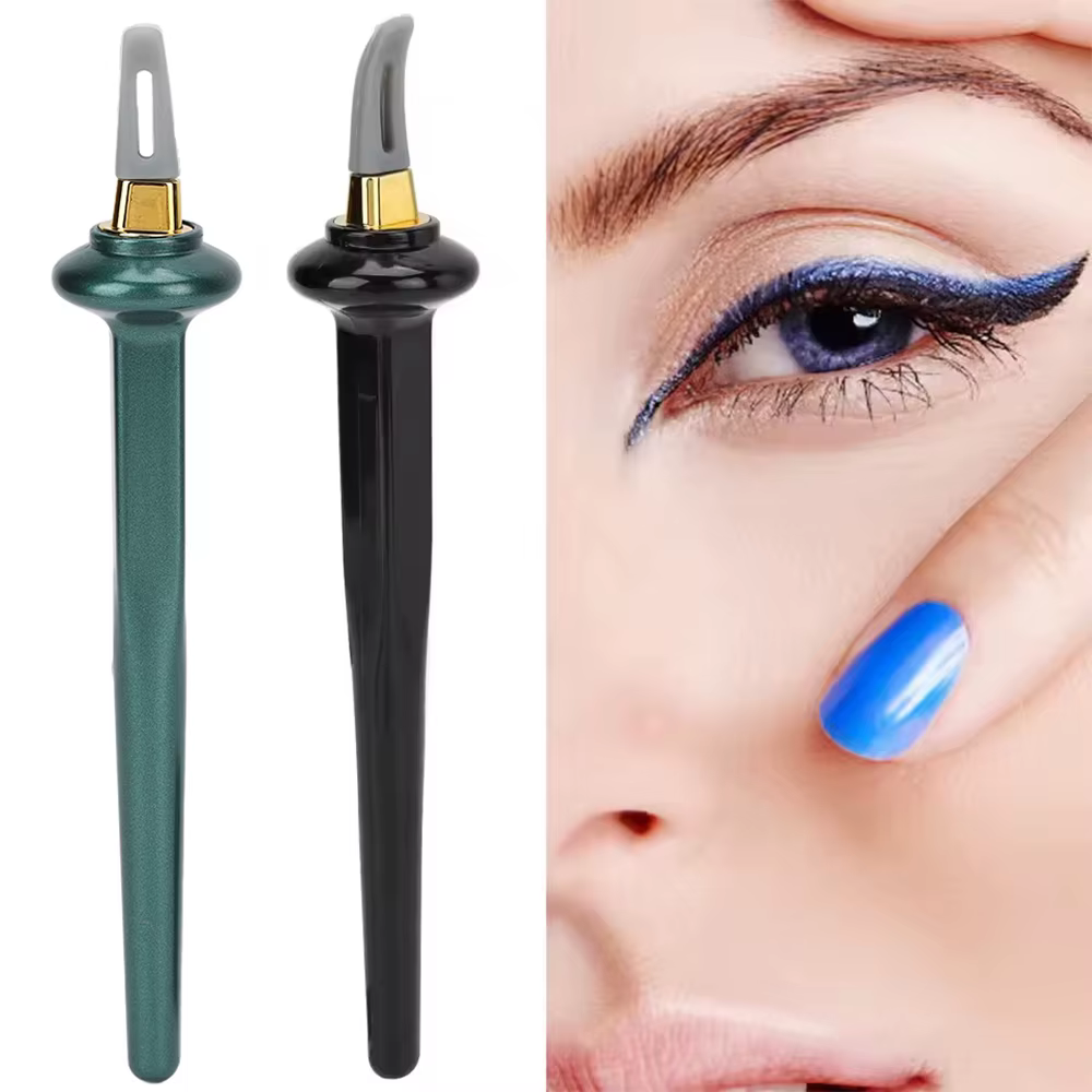 Brosse à eyeliner en Silicone, outil auxiliaire imperméable et sans taches
