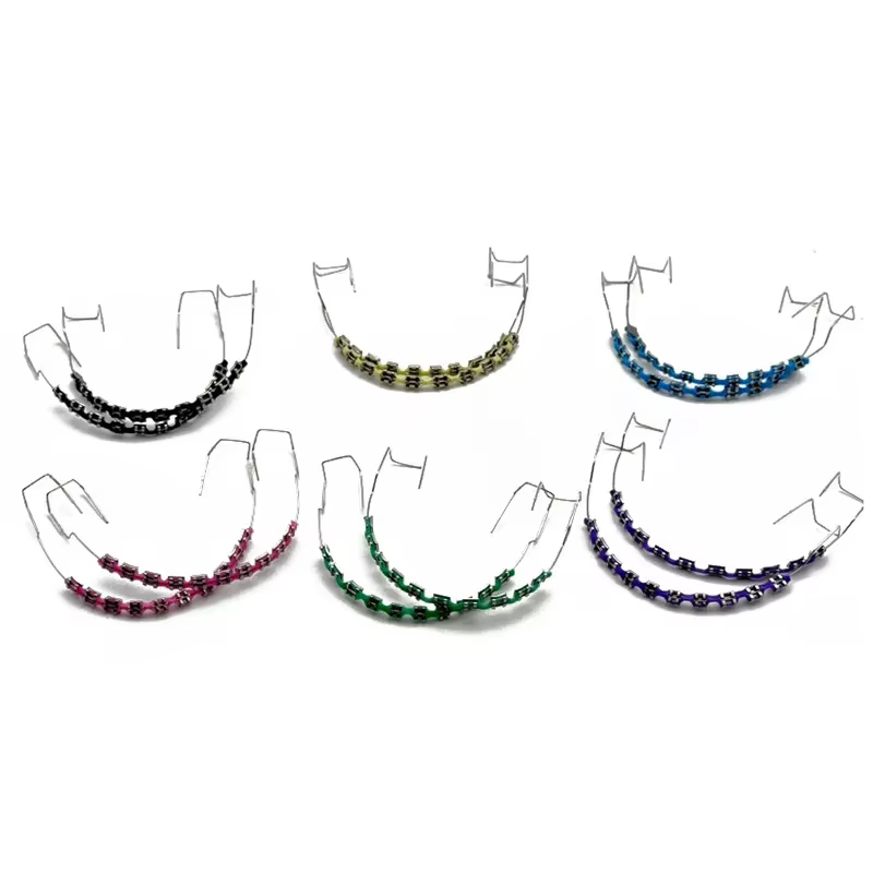 Faux bretelles support coloré fils métalliques temporaires accessoires de mode orthodontiques pour Cosplay Costume fête adultes adolescents dentaires