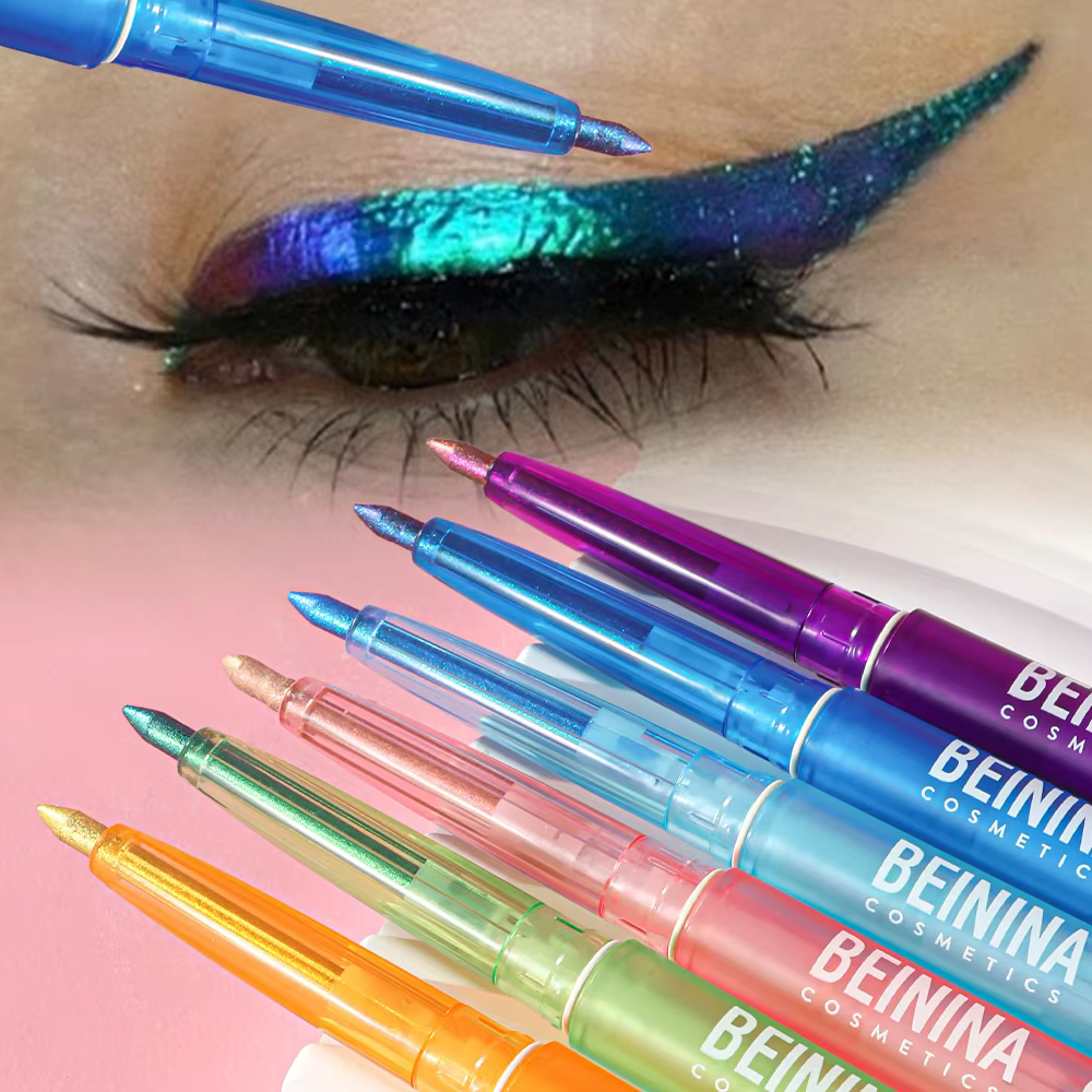 6 couleurs caméléons Eyeliner perle métallique brillant fard à paupières