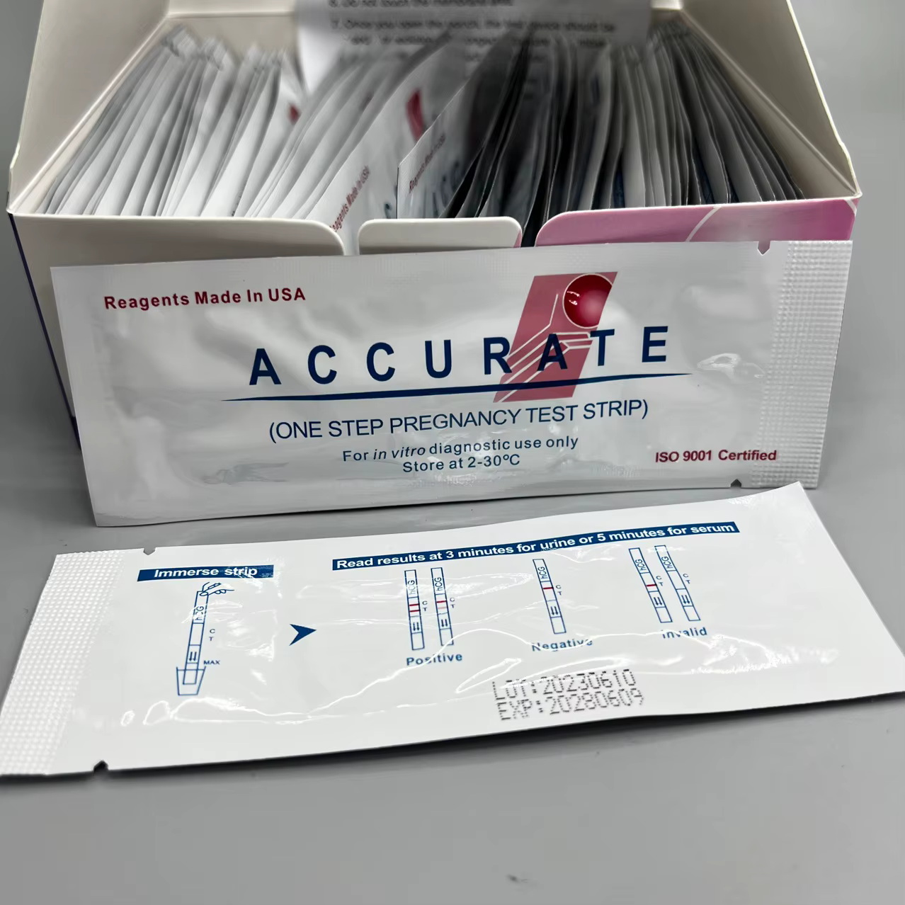 Papier de test d'urine précoce, 20/50/100 pièces, HCG, tests de grossesse, Kits de mesure d'urine pour femmes adultes, précision de 99 %
