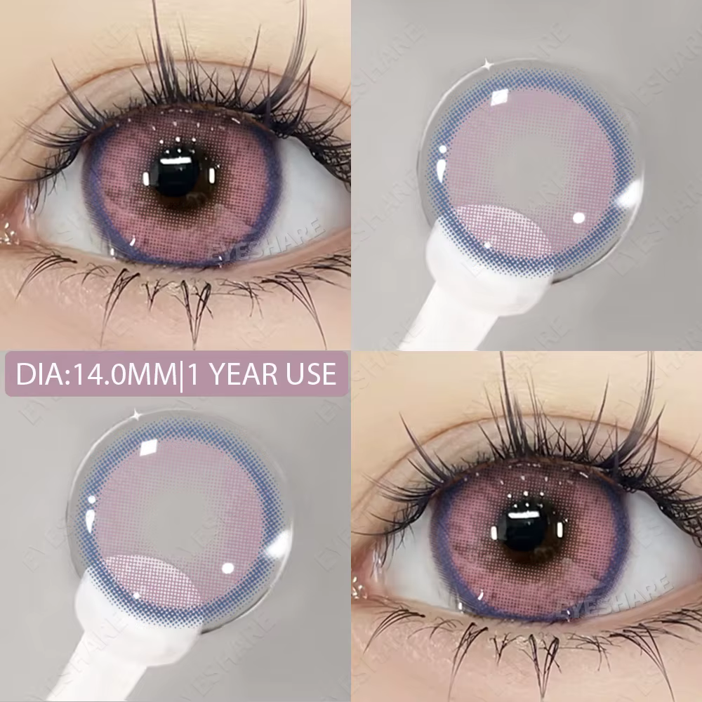 Lentilles violettes pour les yeux