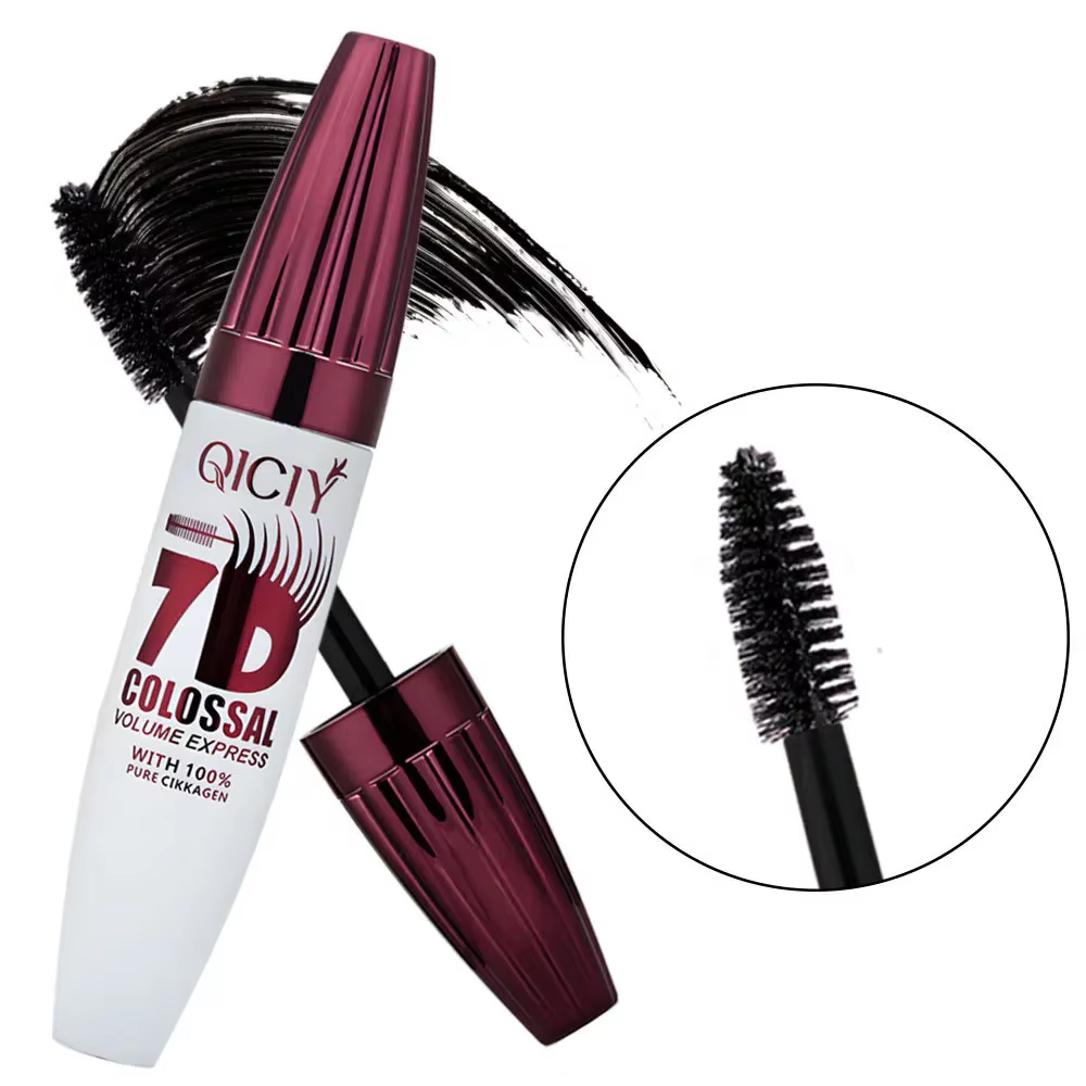 Mascara noir volumisant et recourbant 7D, anti-bavures, effet lifting et recourbement naturel des cils, sans résidus, non agglutinant, waterproof, maquillage pour les yeux